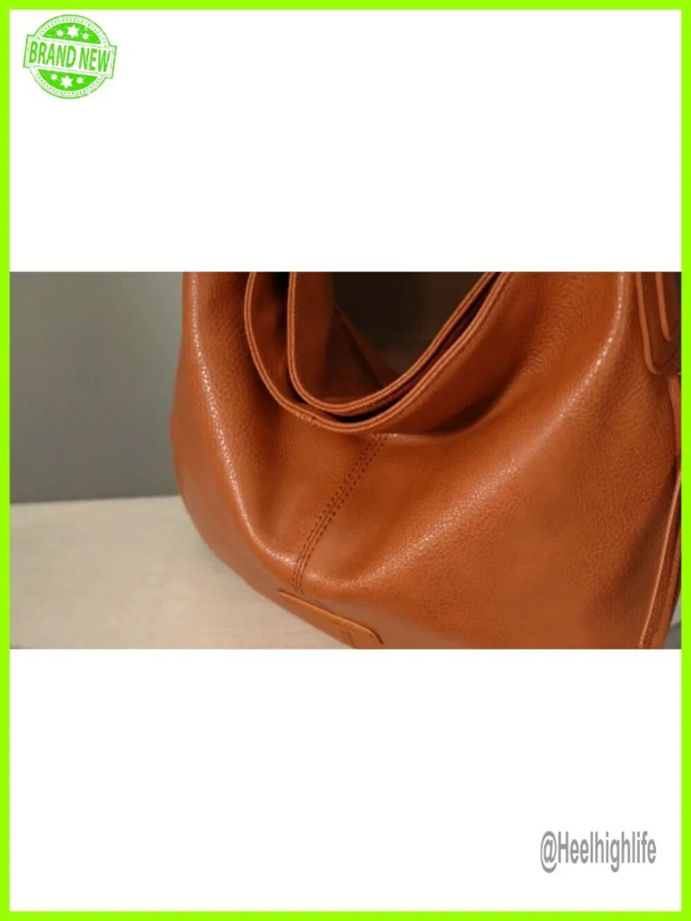 Vegan Leather Hobo Shoulder Bag Crossbody Purse with Zipper Pockets